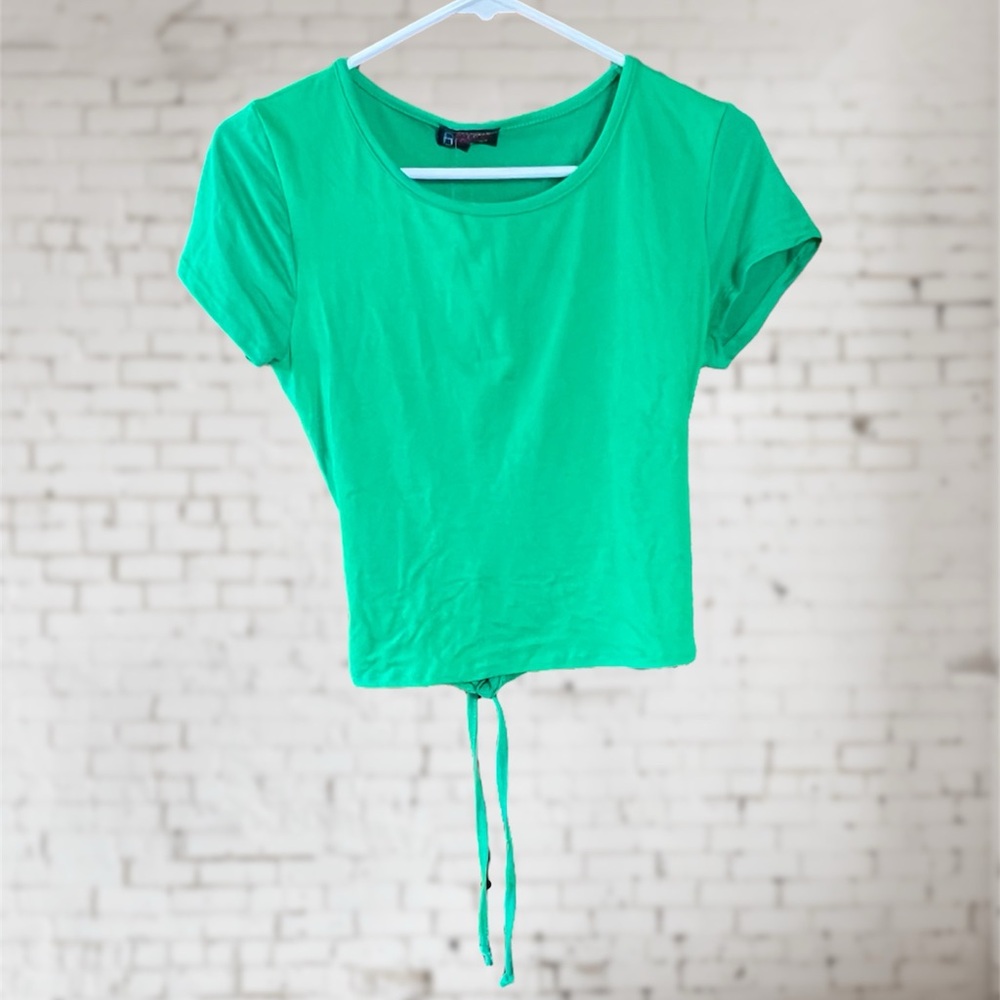 B Famous #USA crop top with tie back detail at waist. NWT size Large